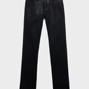 THE SLIM in Coated Denim Black