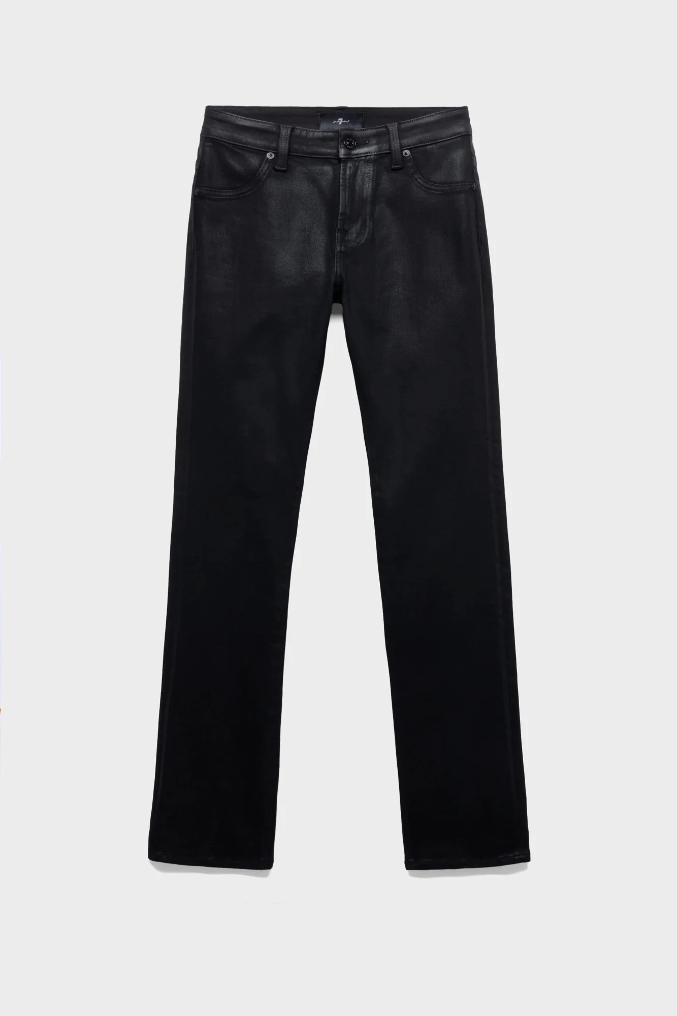 THE SLIM in Coated Denim Black