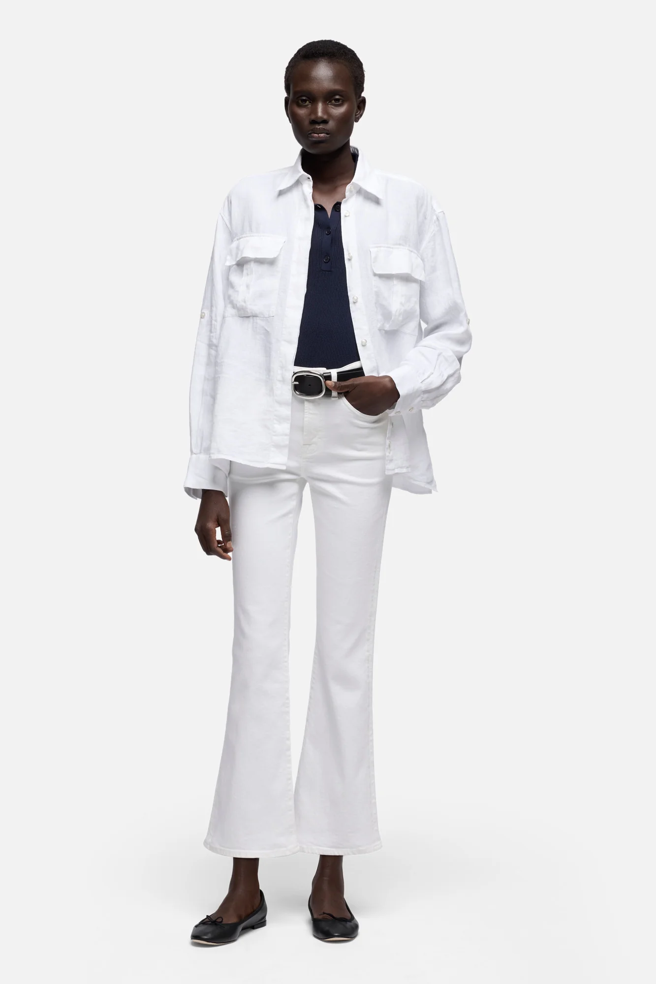 CROPPED BOOT in Slim Illusion Pure White - Image 2