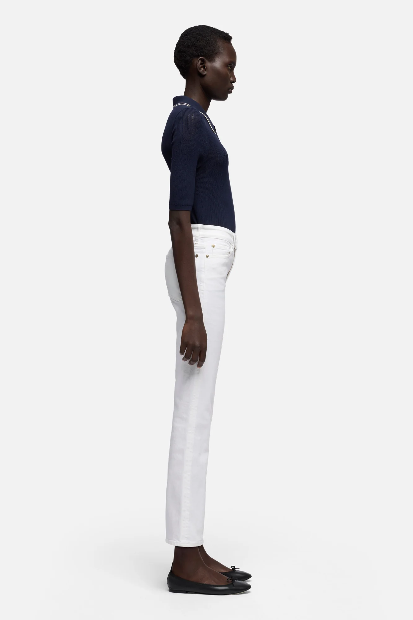 CROPPED BOOT in Slim Illusion Pure White - Image 6