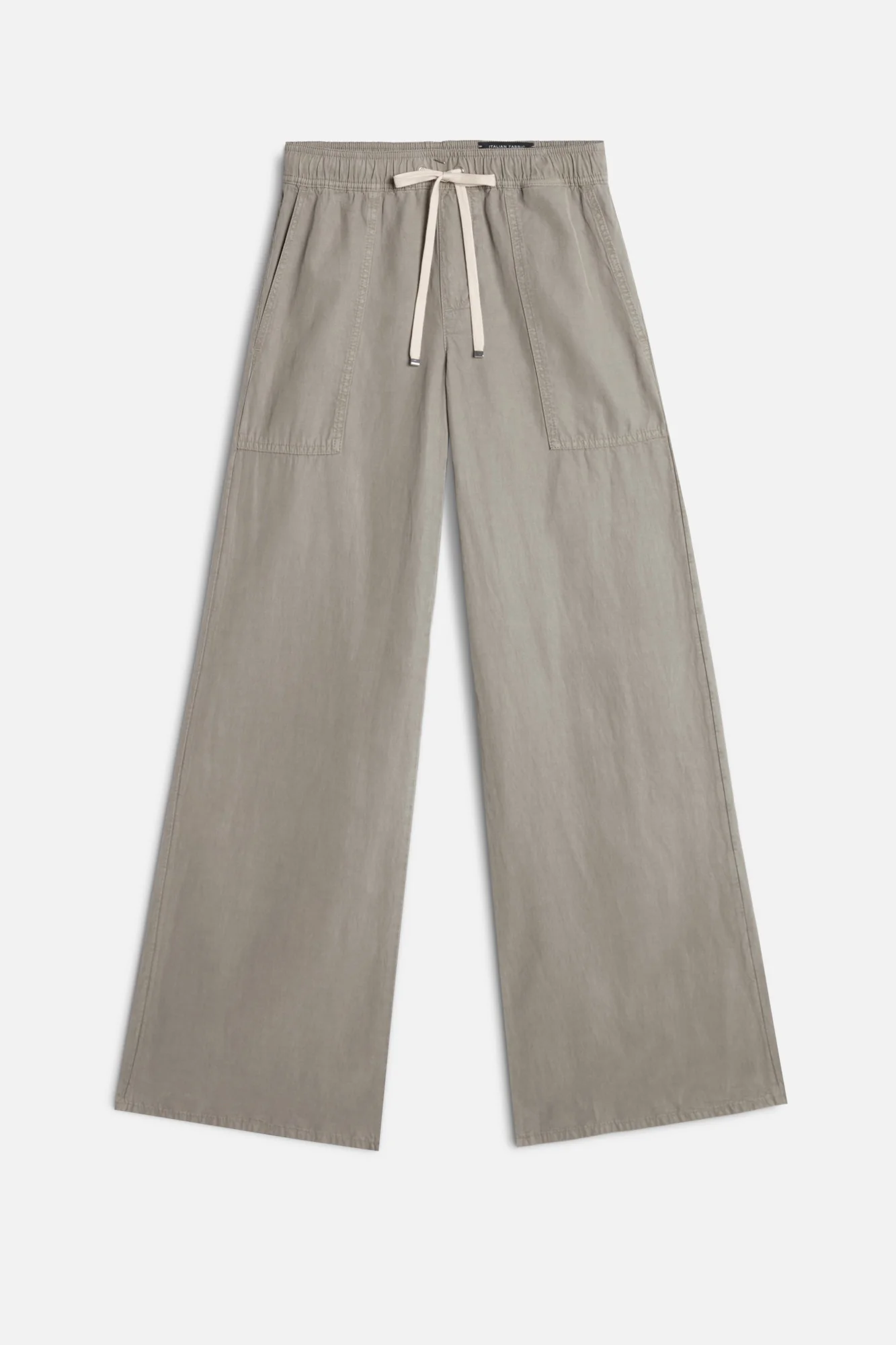UTILITY PULL ON WIDE LEG in Lyocell Linen Military