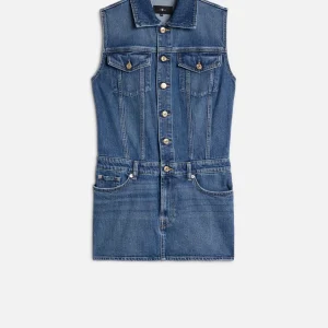 DARTED MINI DRESS in Comfort Seaside
