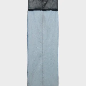 ASYMETRIC MINI SKIRT in Denim Nolita