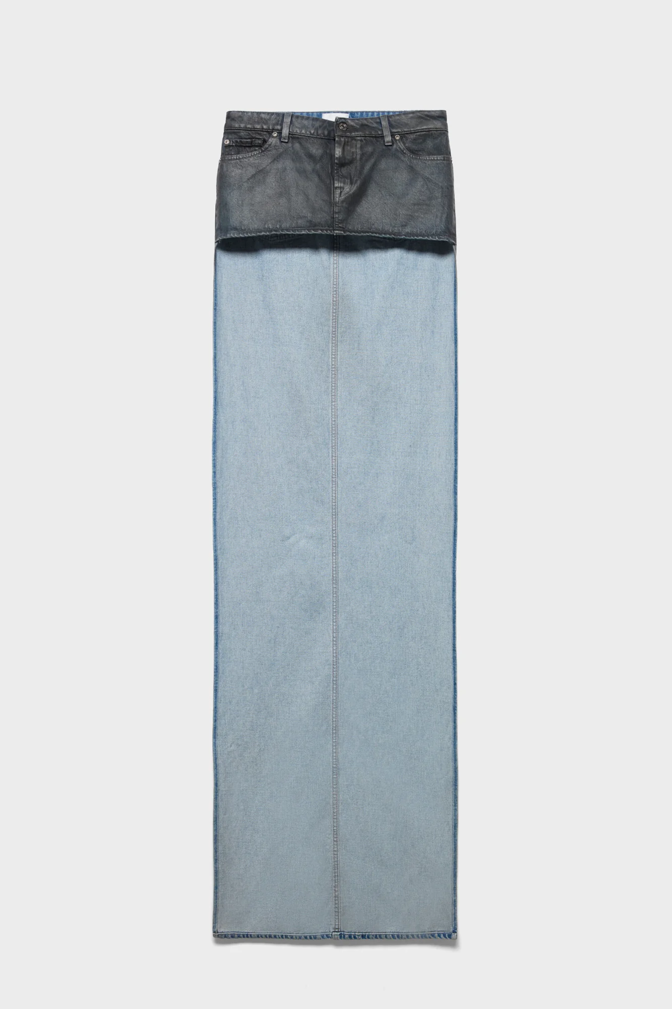 ASYMETRIC MINI SKIRT in Denim Nolita