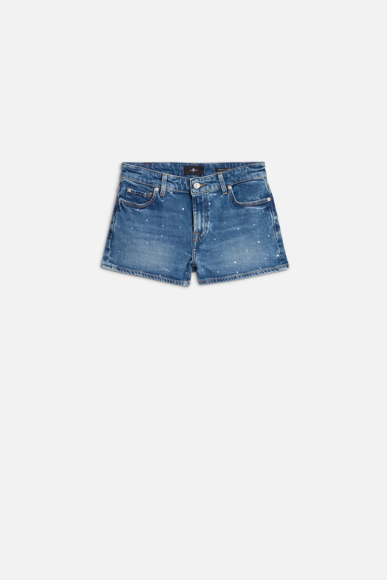 EMBELLISHED SHORT in Comfort Blue Shine