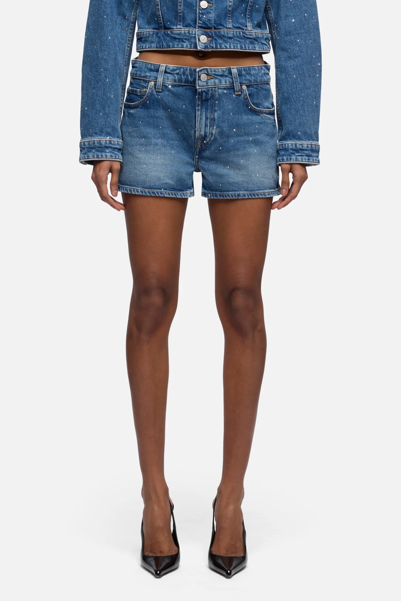 EMBELLISHED SHORT in Comfort Blue Shine - Image 3