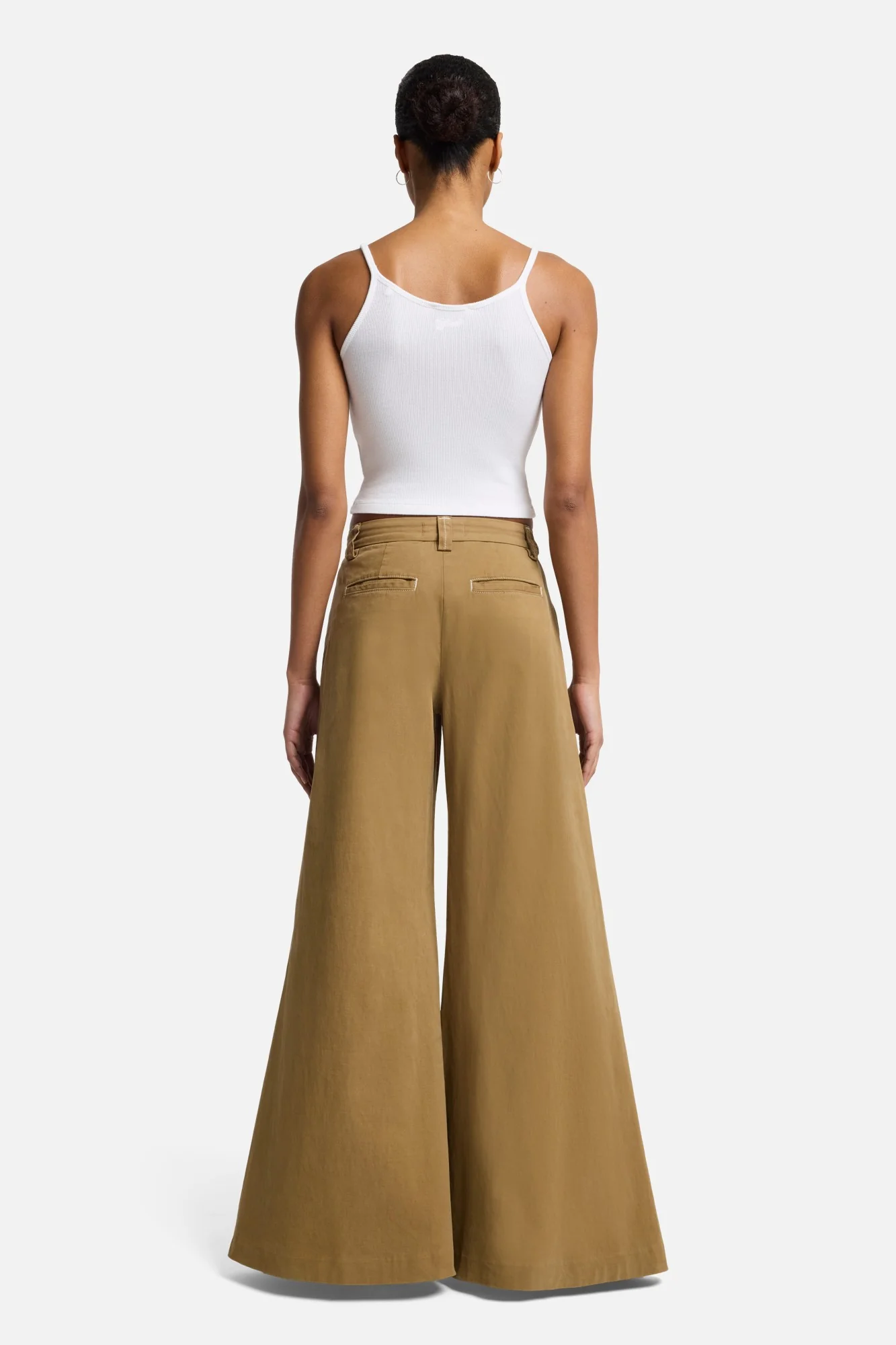 Comfort Twill Willow Palazzo Wide Leg in Sand Storm - Image 5