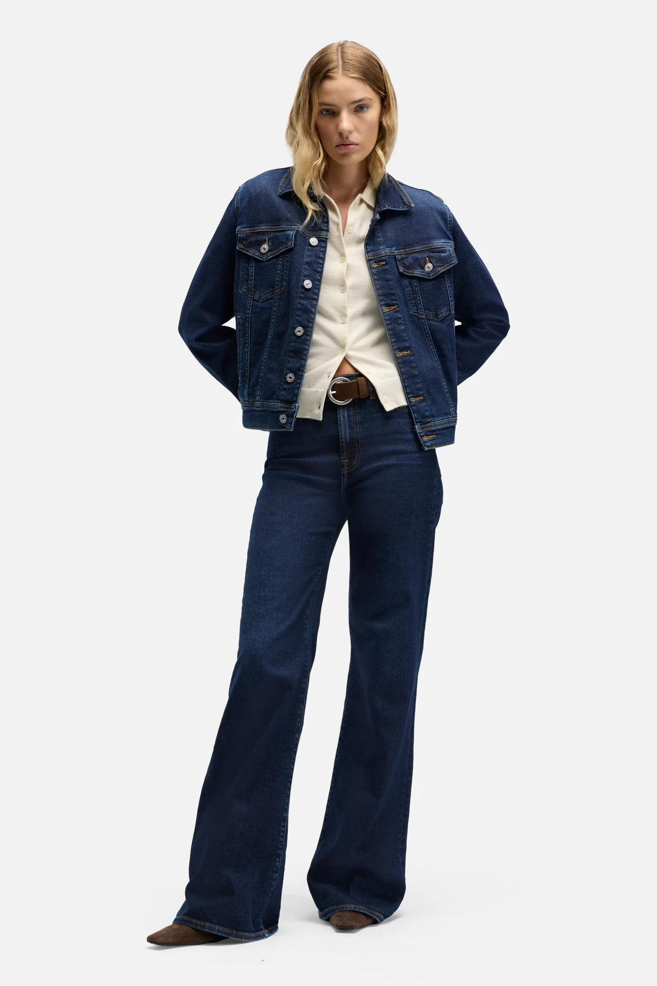 ADI TRUCKER JACKET in Luxe Vintage Bluecrest - Image 2