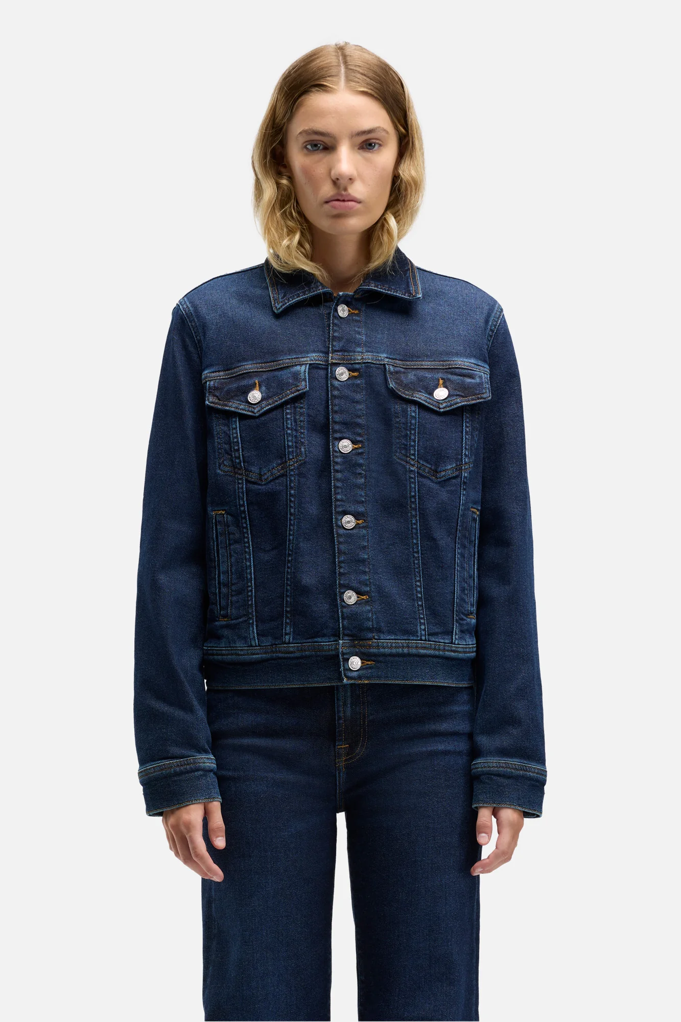 ADI TRUCKER JACKET in Luxe Vintage Bluecrest - Image 3