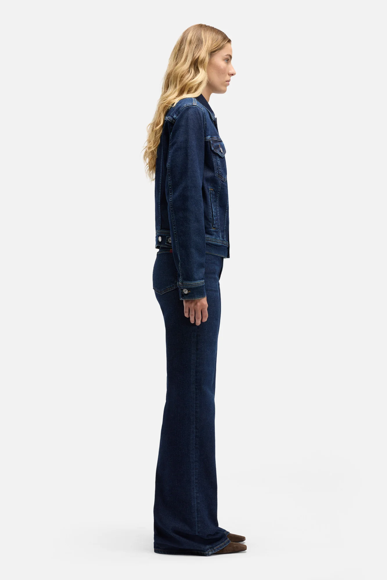 ADI TRUCKER JACKET in Luxe Vintage Bluecrest - Image 6