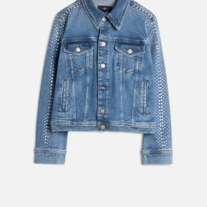 Luxe Vintage Adi Trucker Jacket in Love Soul