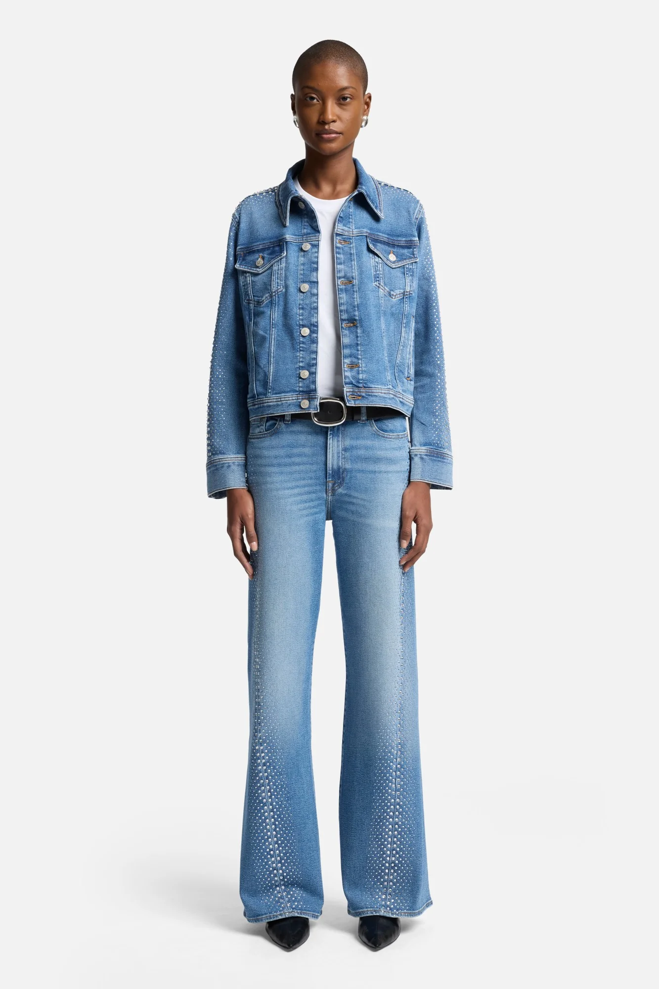 Luxe Vintage Adi Trucker Jacket in Love Soul - Image 2