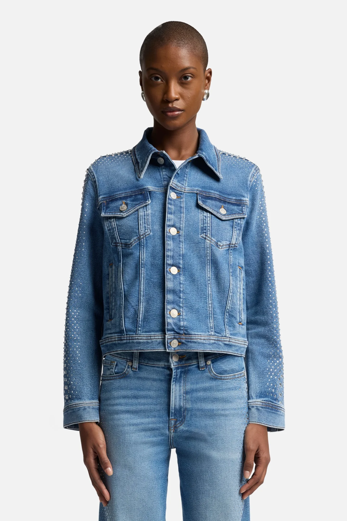 Luxe Vintage Adi Trucker Jacket in Love Soul - Image 3