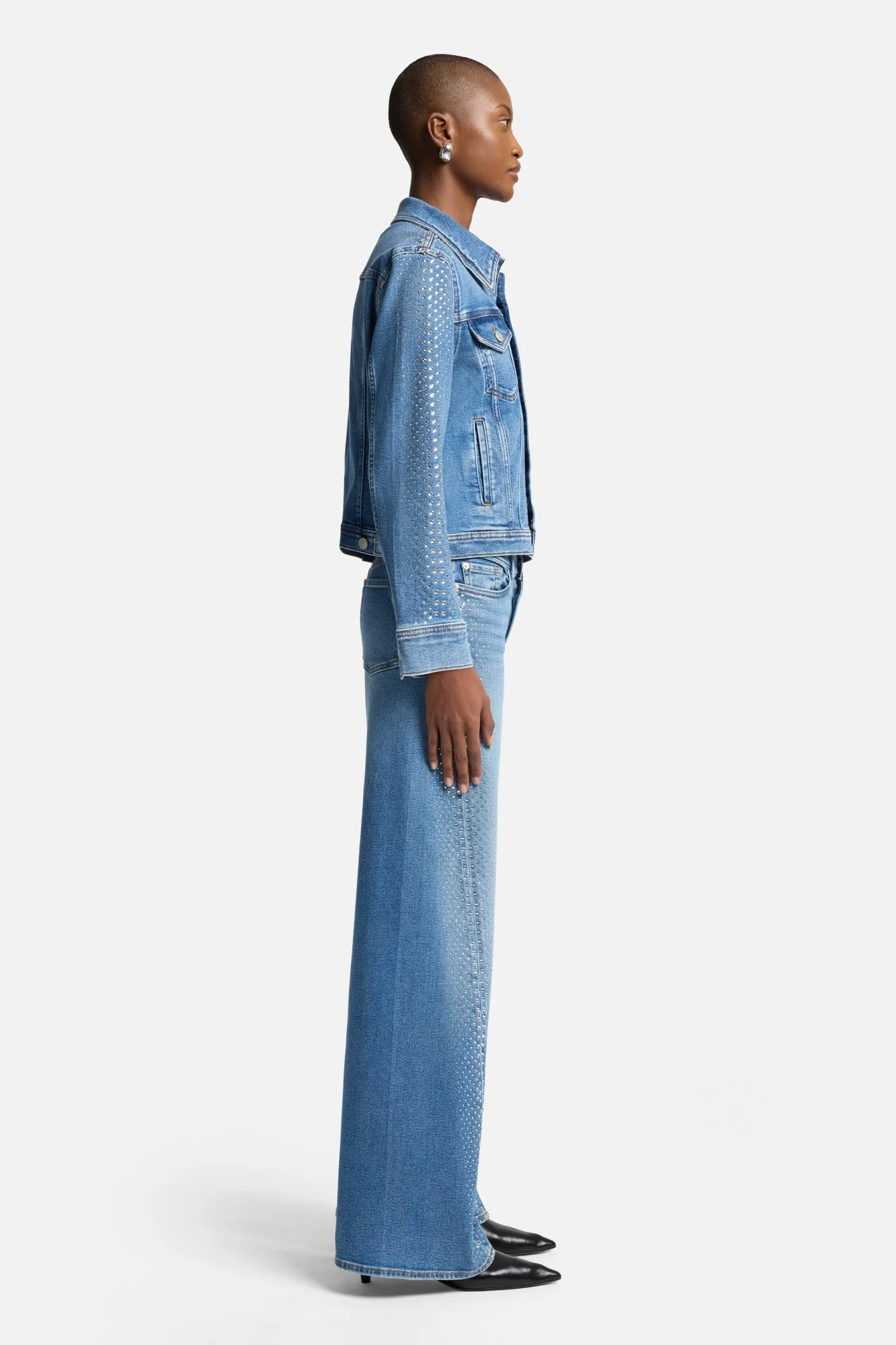 Luxe Vintage Adi Trucker Jacket in Love Soul - Image 6
