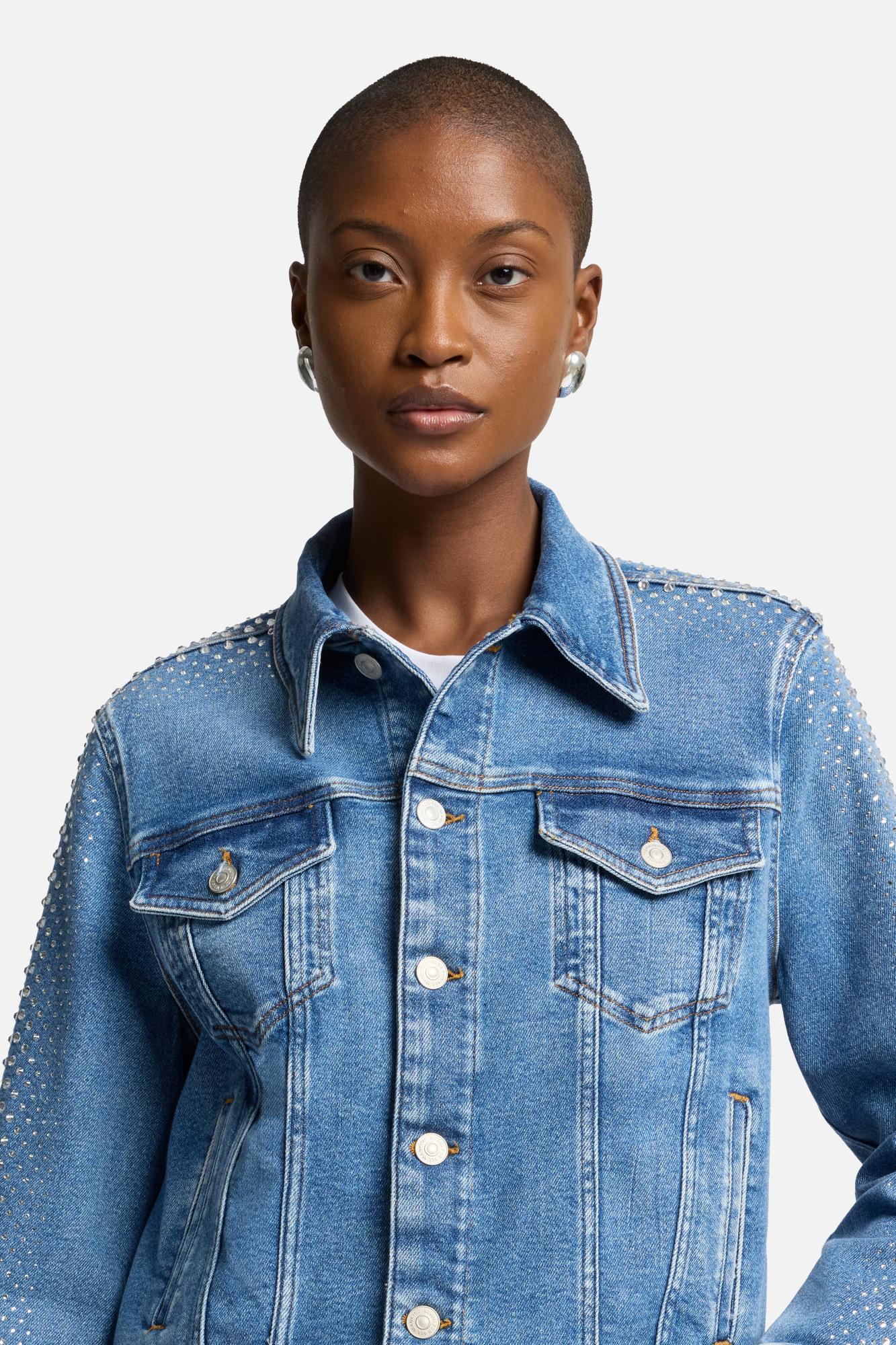 Luxe Vintage Adi Trucker Jacket in Love Soul - Image 8