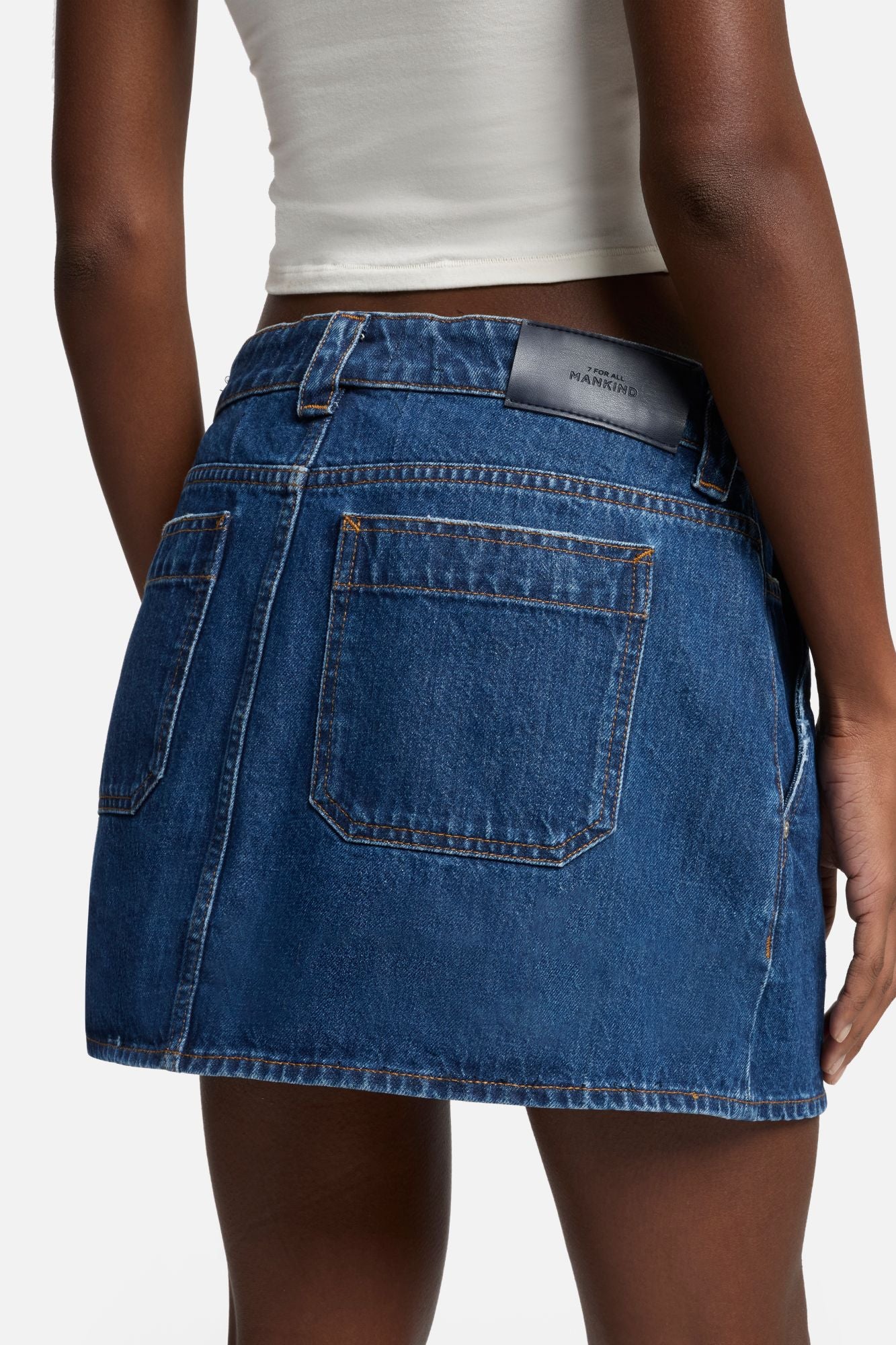 MANKIND Milly Studded Mini Skirt in Le Blue - Image 4