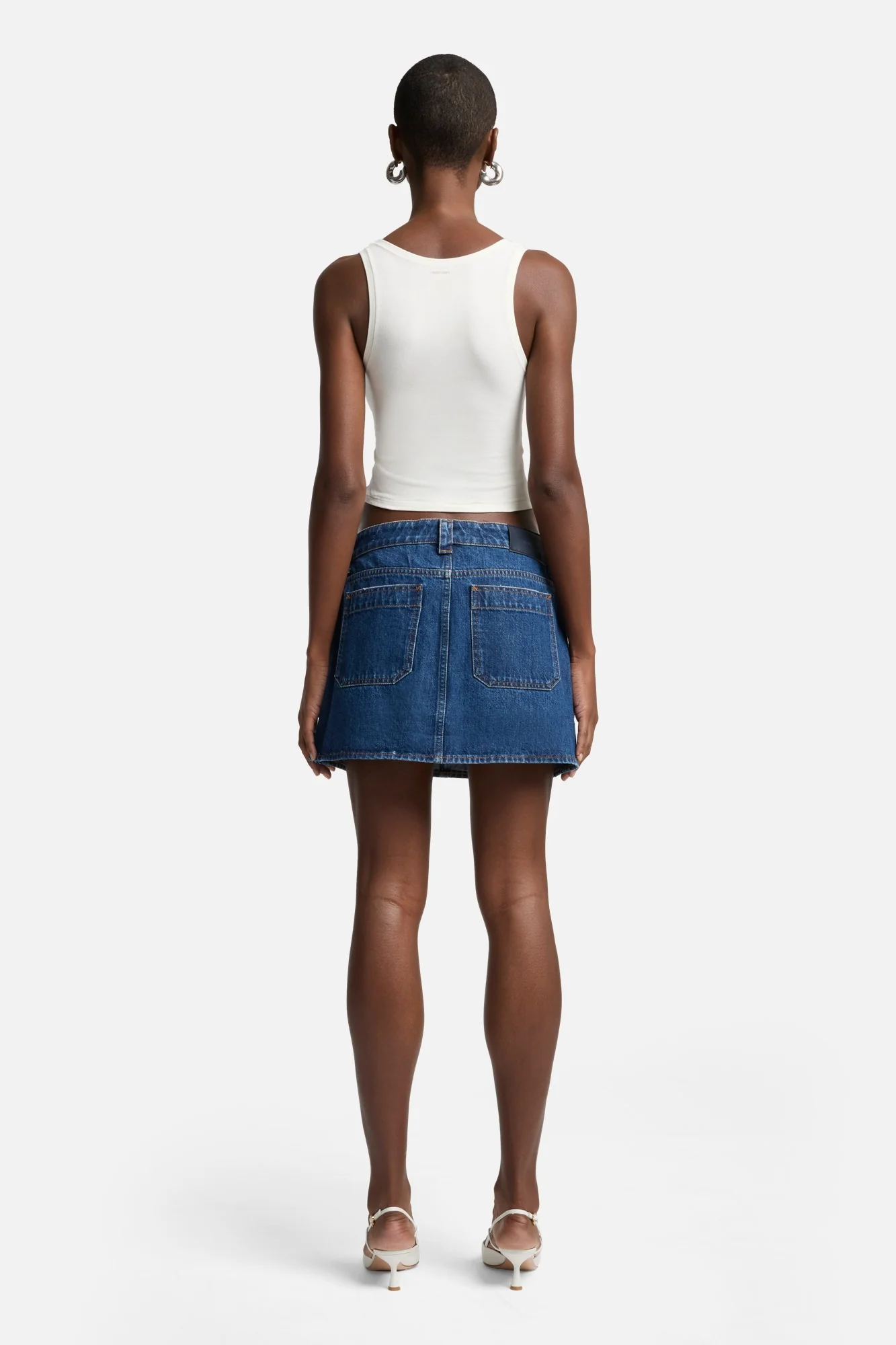 MANKIND Milly Studded Mini Skirt in Le Blue - Image 5