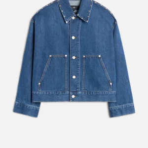 MANKIND Cropped Carpenter Jacket in Le Blue