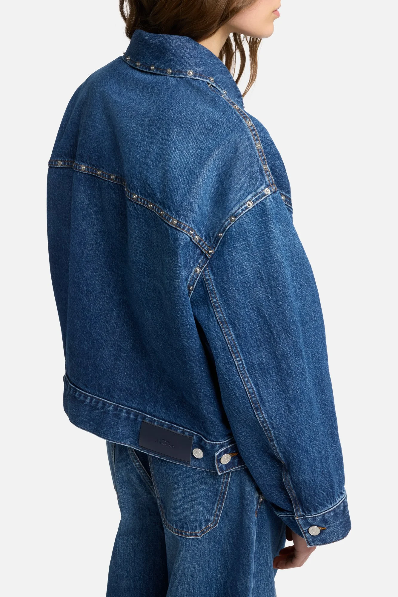 MANKIND Cropped Carpenter Jacket in Le Blue - Image 4