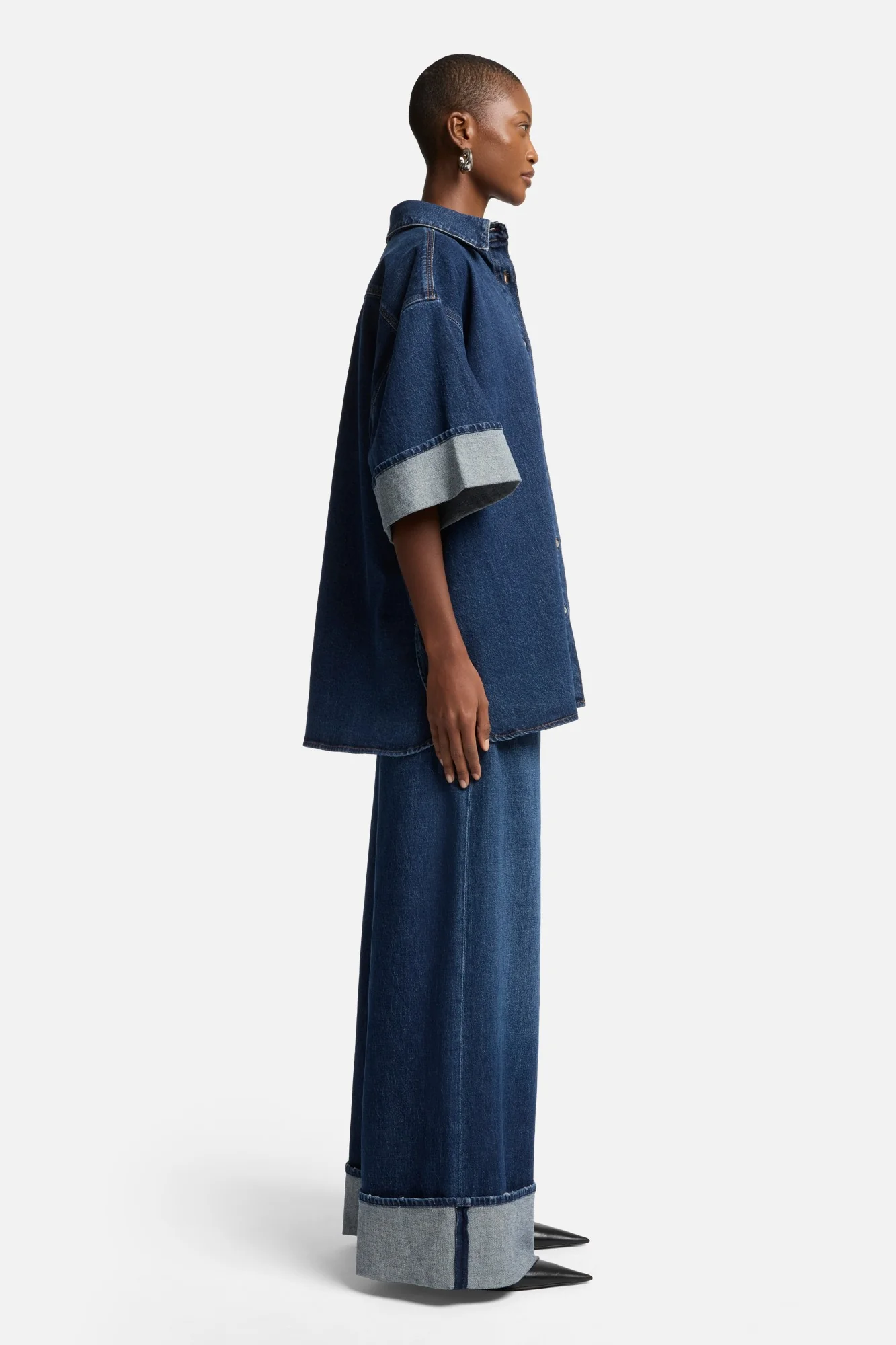 MANKIND Nina Cuffed Overshirt in Radar - Image 6