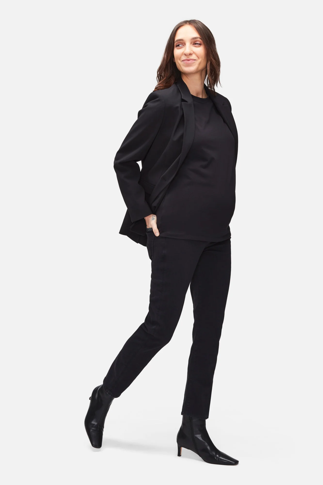 STRAIGHT MATERNITY in Slim Illusion Luxe Gravity - Image 5