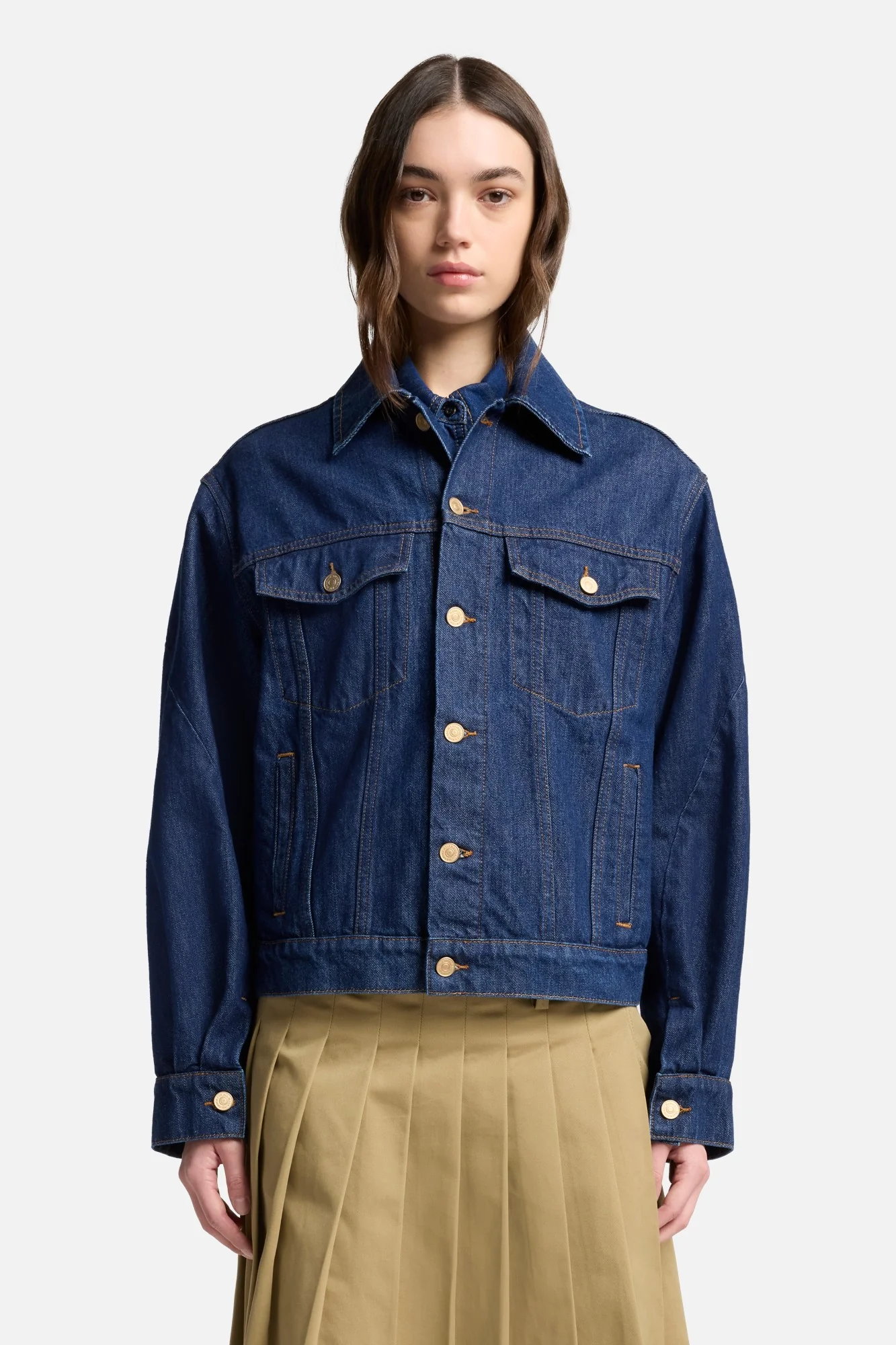 MANKIND Twisted Trucker Jacket in Blue Petal - Image 3