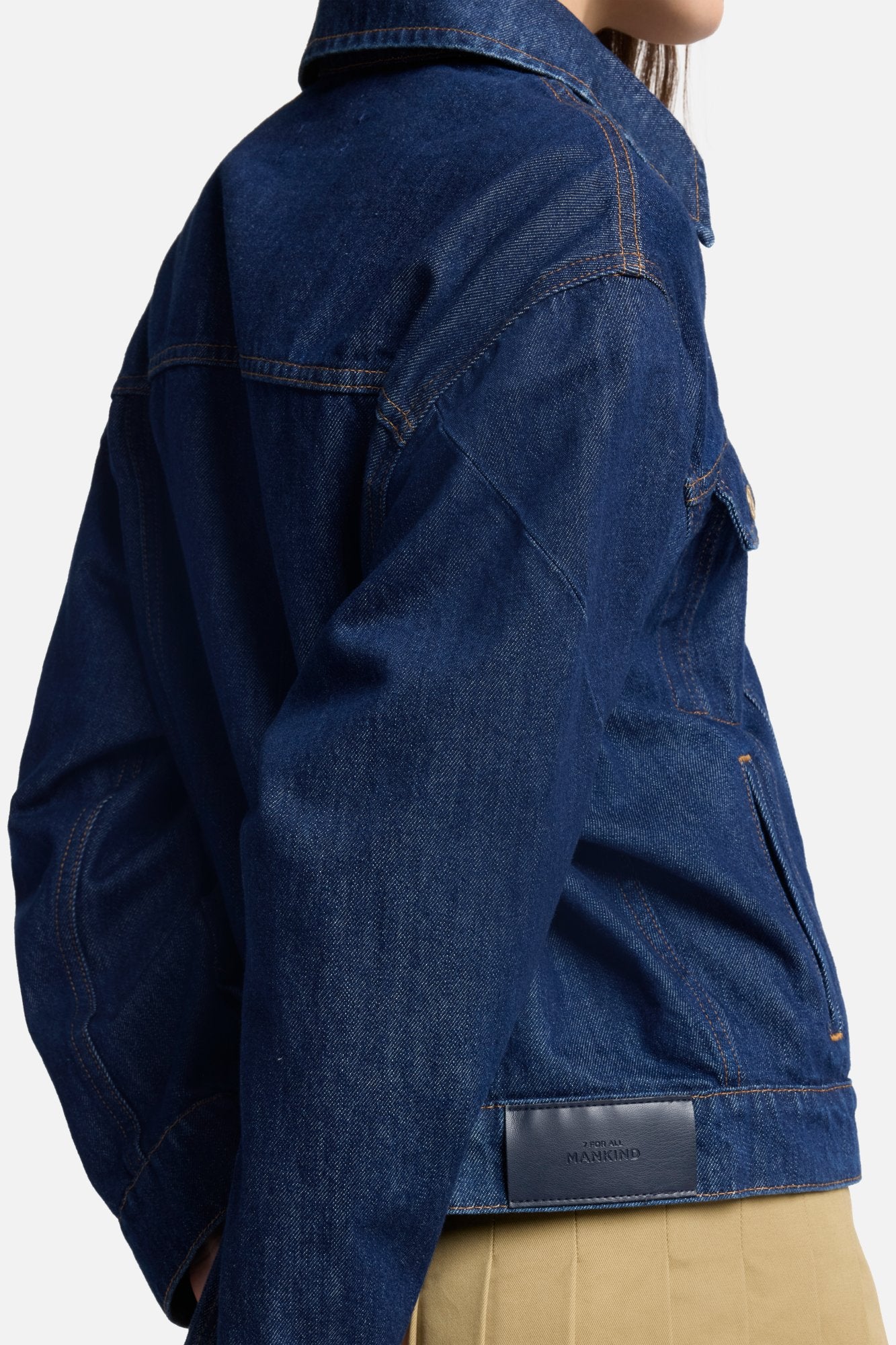 MANKIND Twisted Trucker Jacket in Blue Petal - Image 4