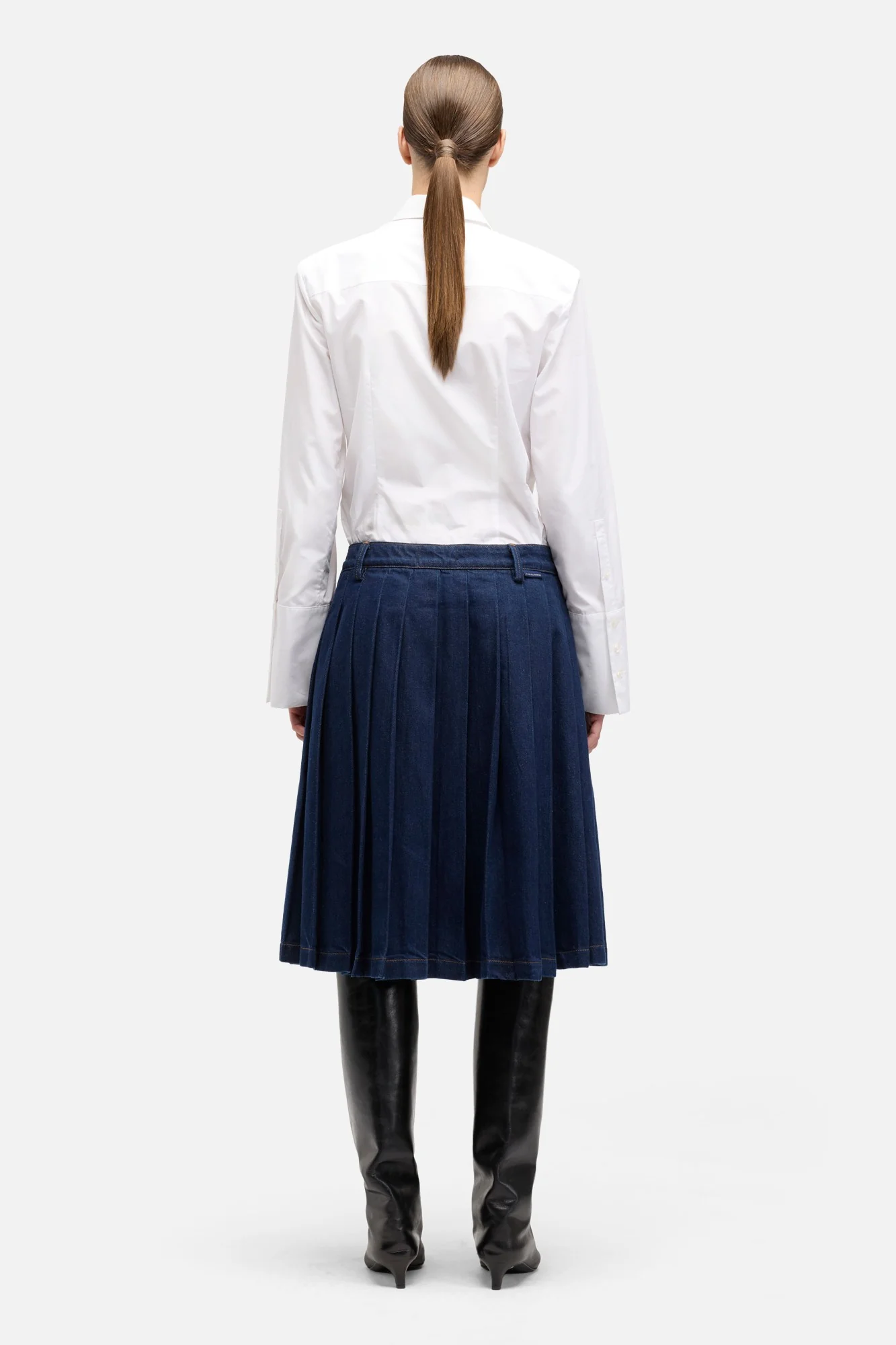 MANKIND Pleated Midi Skirt in Franklin - Image 5