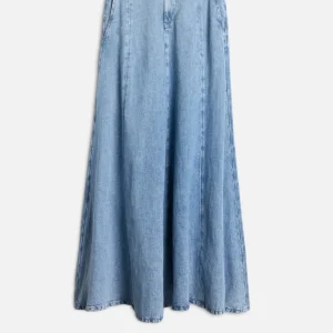 DRAMA SKIRT in Indigo Linen Iris
