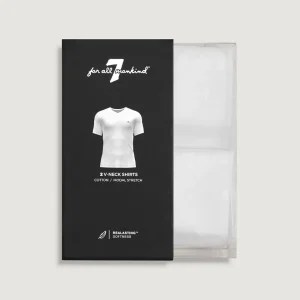 V-Neck Tee 2 Pack in White